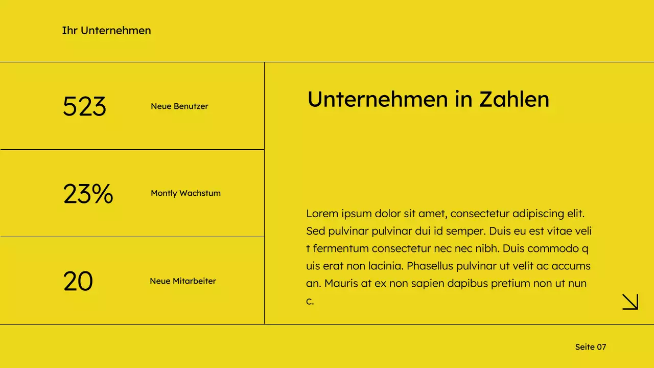 Gelb und Schwarz Einfaches Verkaufsdeck Marketingvorschlag