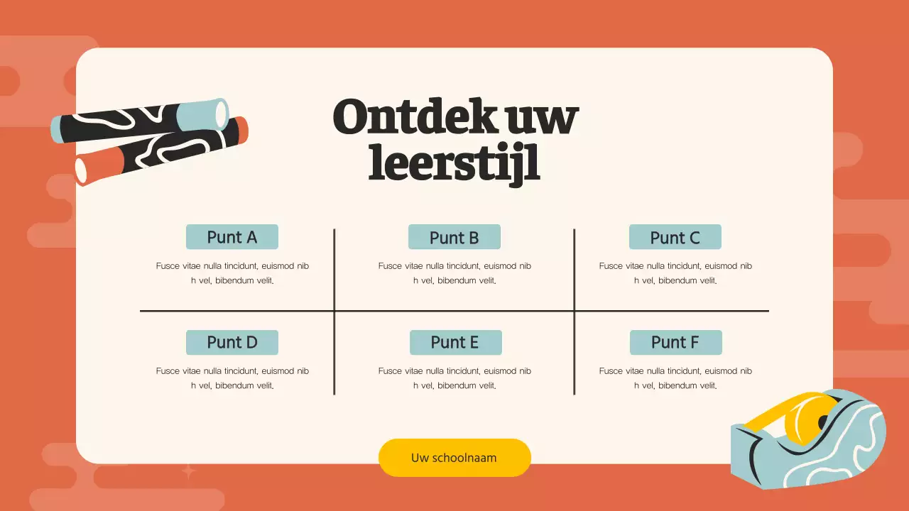 Orange Pop Middelbare School Studiegids Studiemateriaal