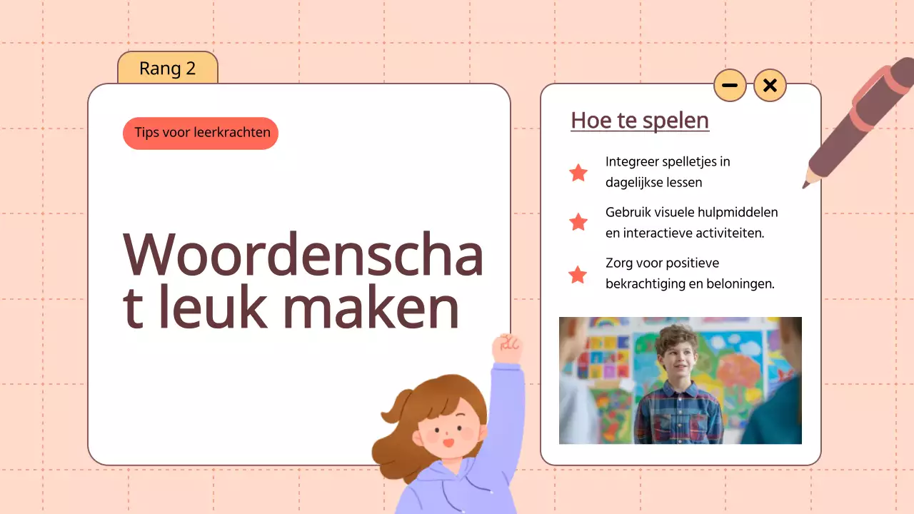 Oranje Animatie Woordenschat Leuke spelletjes Lesmateriaal