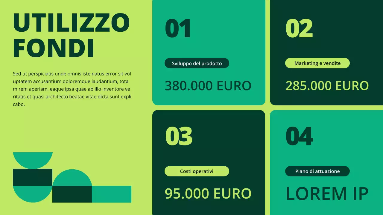 Proposta di finanziamento per piccole imprese Green Geometric