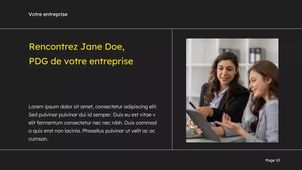 Jaune et noir Simple Sales Deck Marketing Proposal