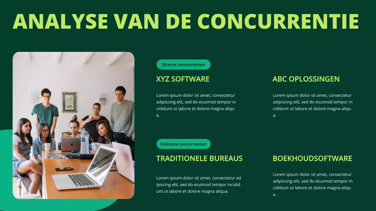 Green Geometric Klein Bedrijf Financieringspitch Voorstel