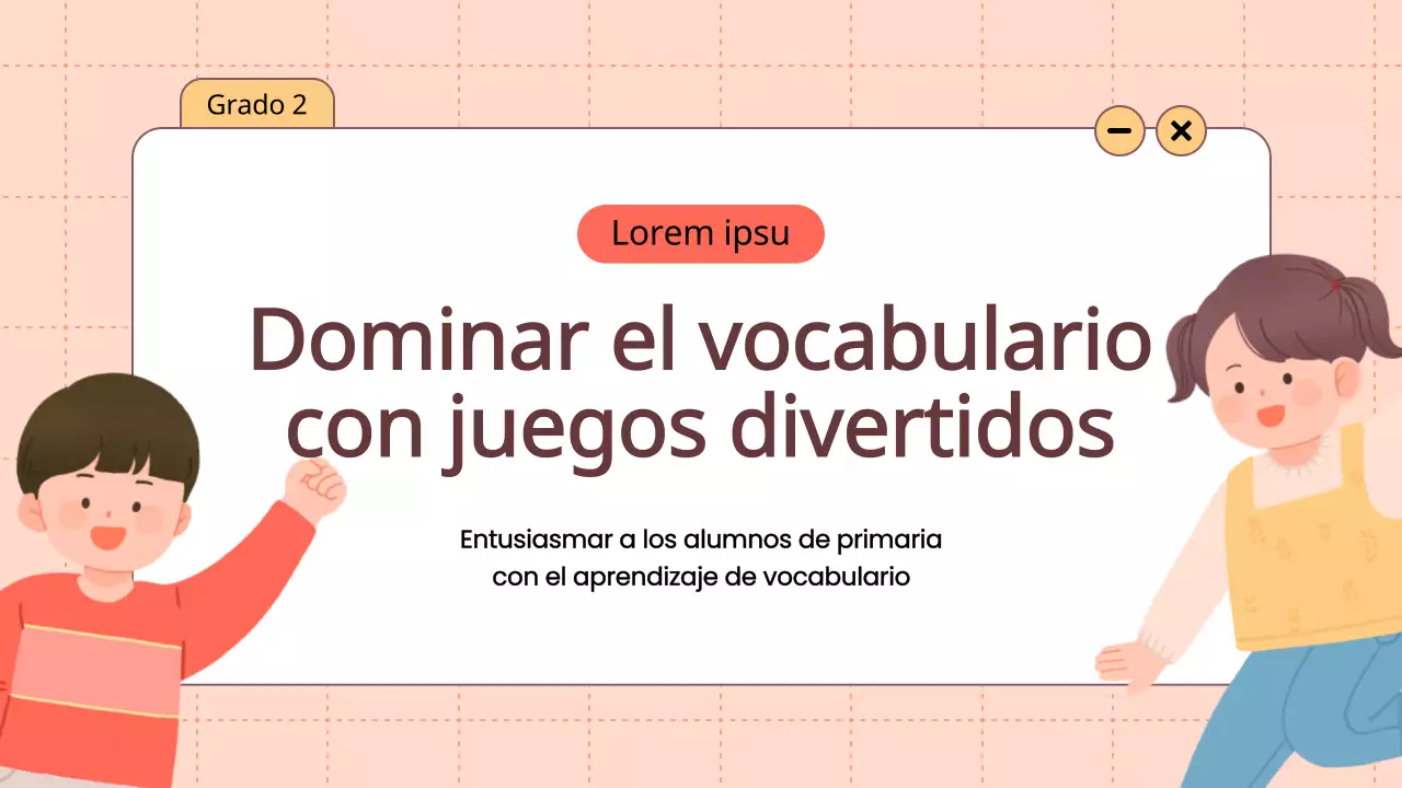 Animación naranja Vocabulario Juegos divertidos Material de clase