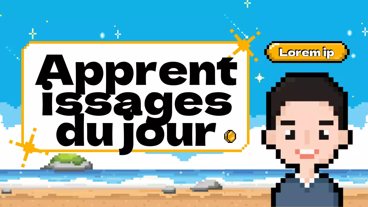 Bleu ciel Jaune Animation Agenda de la classe Plan