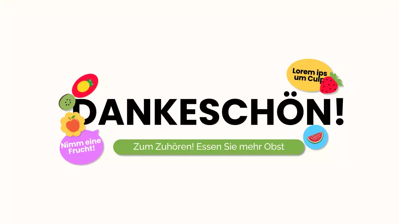 Weiß Orange Modernes Obst Vortragsmaterial