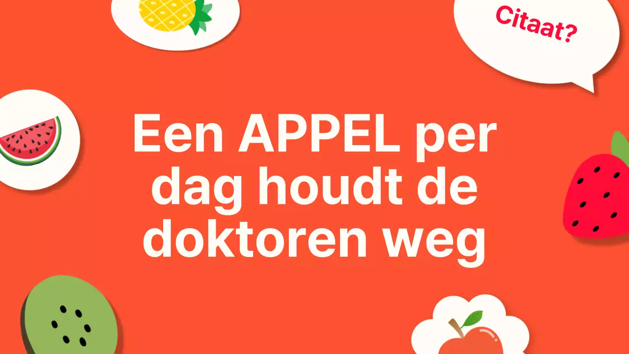 Wit Oranje Modern Fruit Lezingmateriaal
