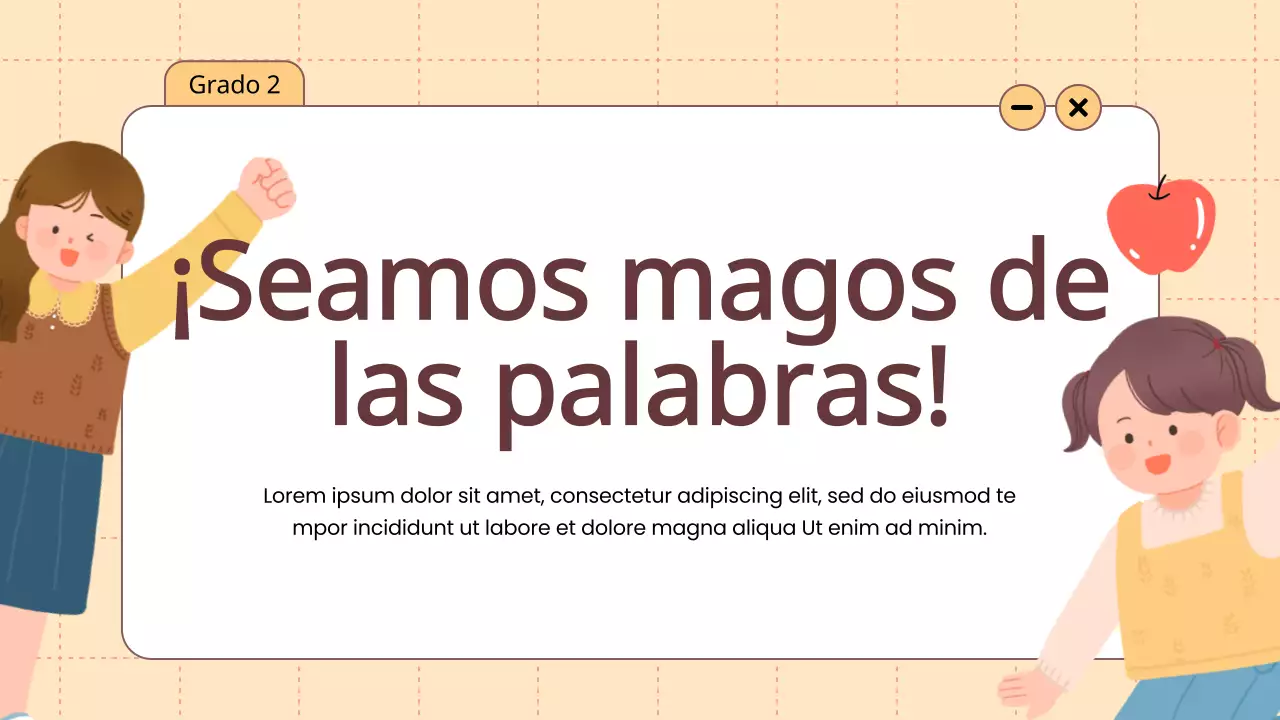 Animación naranja Vocabulario Juegos divertidos Material de clase