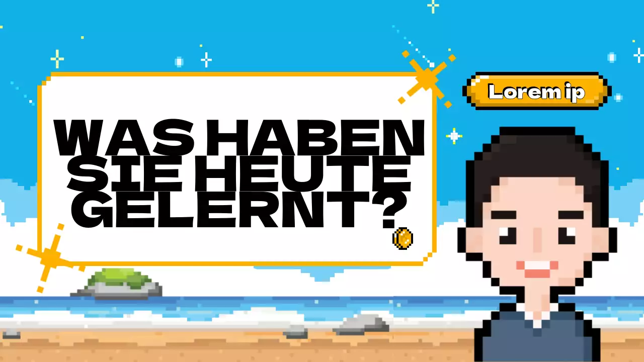 Himmelblau Gelb Animation Klasse Agenda Plan