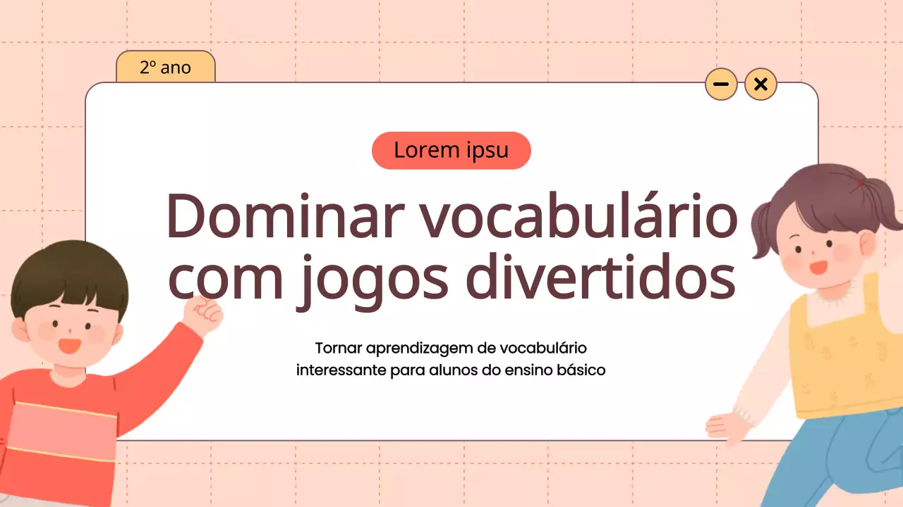 Animação laranja Vocabulário Jogos divertidos Material de aula