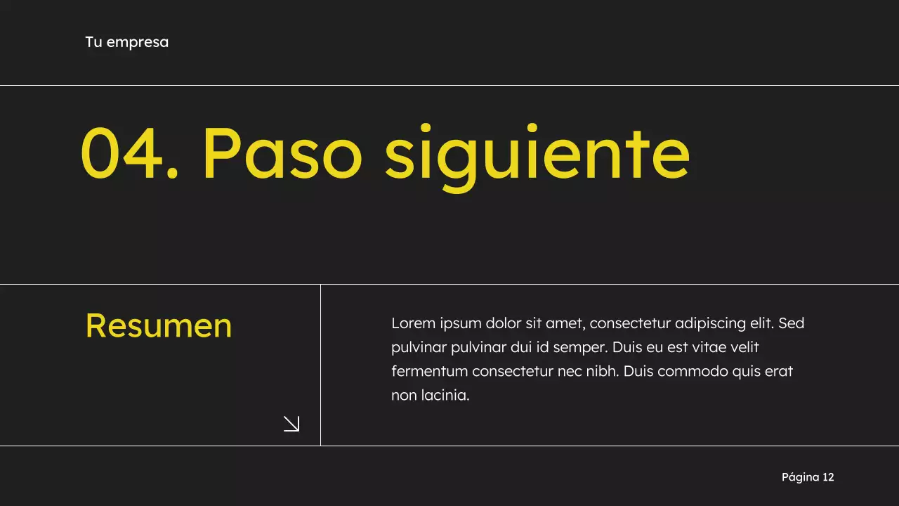 Baraja de ventas simple en amarillo y negro Propuesta de marketing