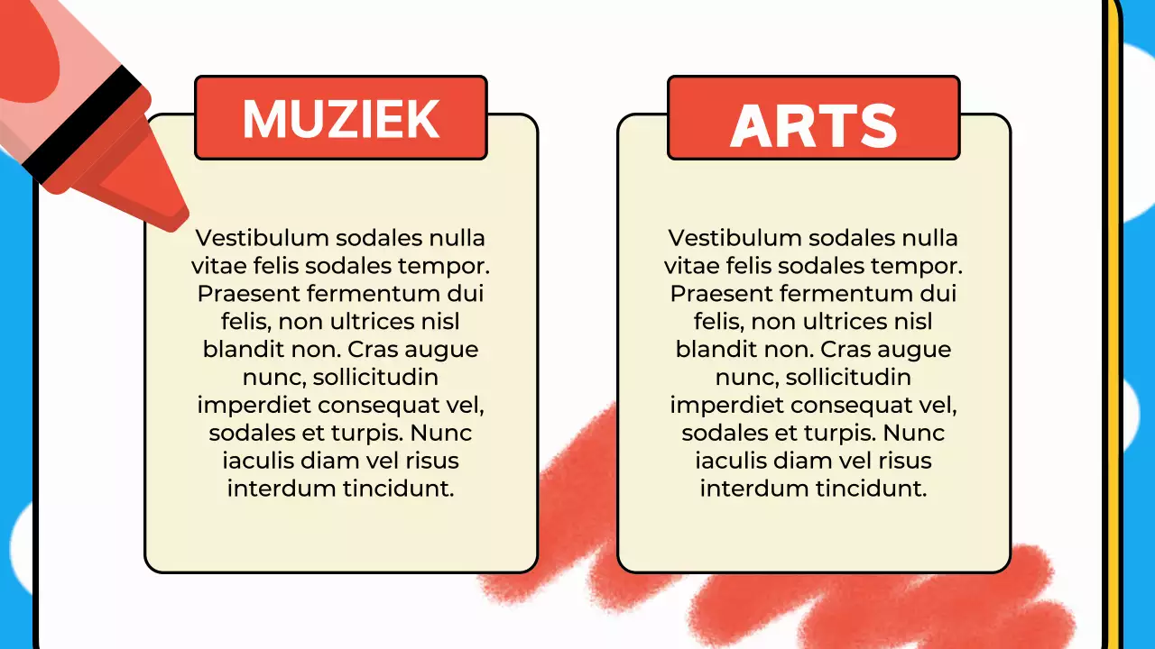 Hemelsblauw Oranje Animatie Kinderopvang Publiciteit