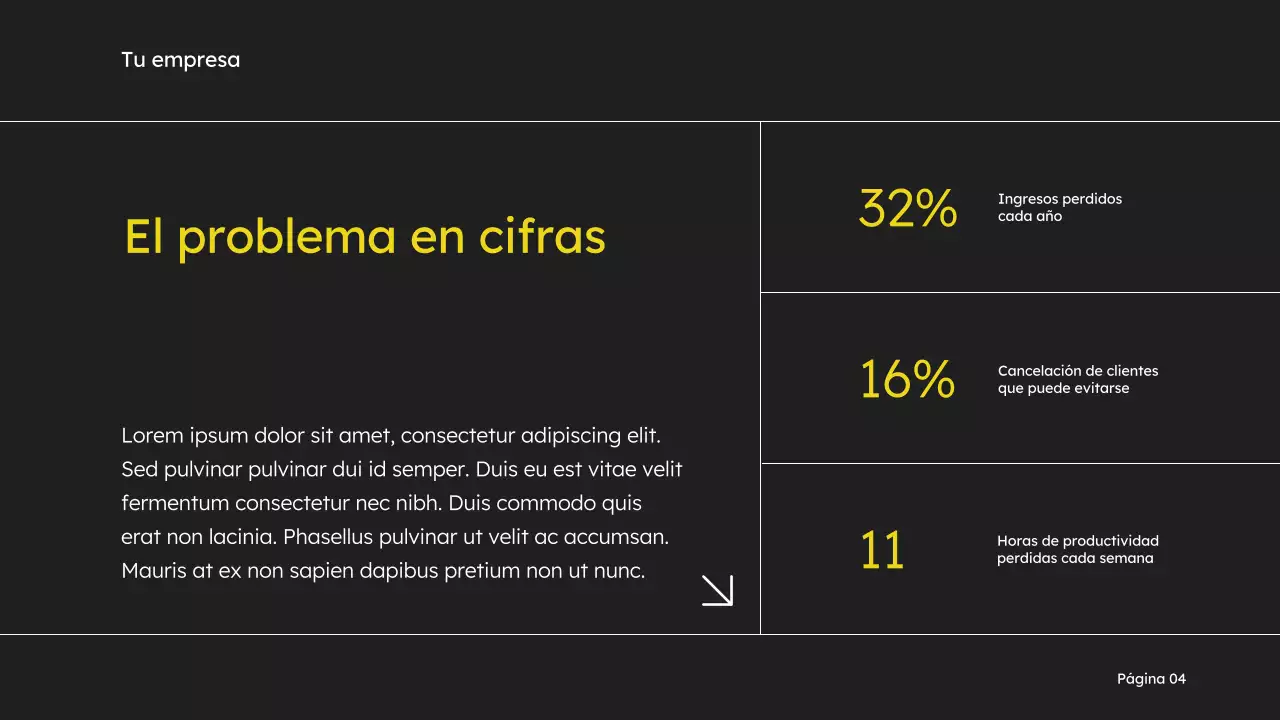 Baraja de ventas simple en amarillo y negro Propuesta de marketing