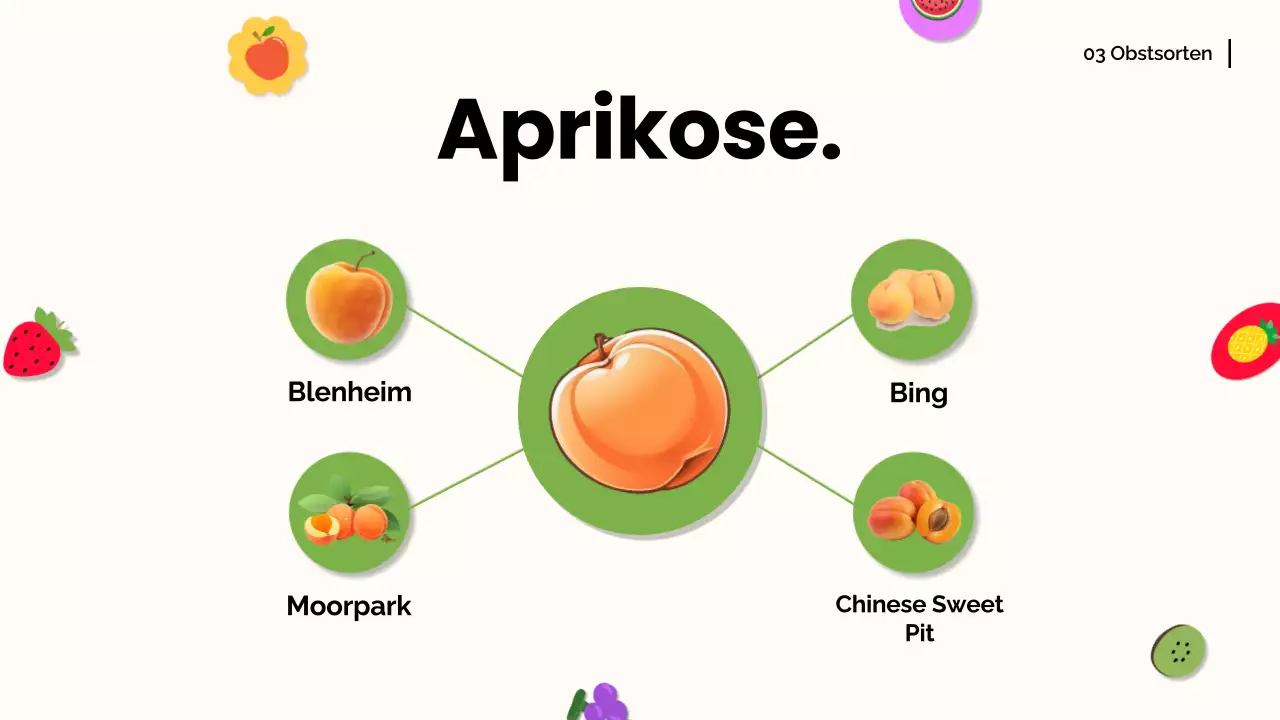 Weiß Orange Modernes Obst Vortragsmaterial