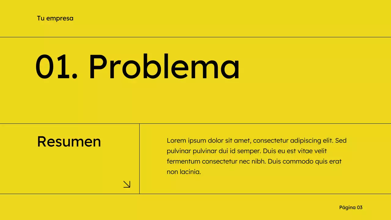 Baraja de ventas simple en amarillo y negro Propuesta de marketing
