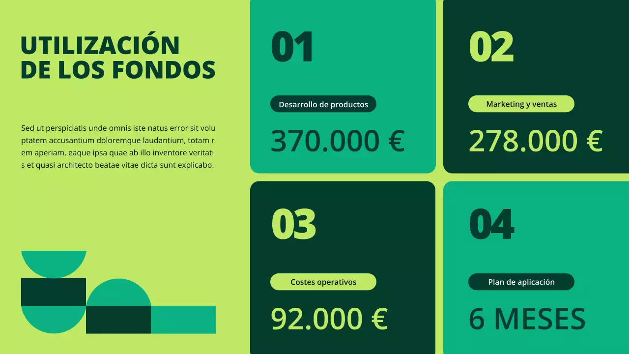 Propuesta de financiación para pequeñas empresas de Green Geometric