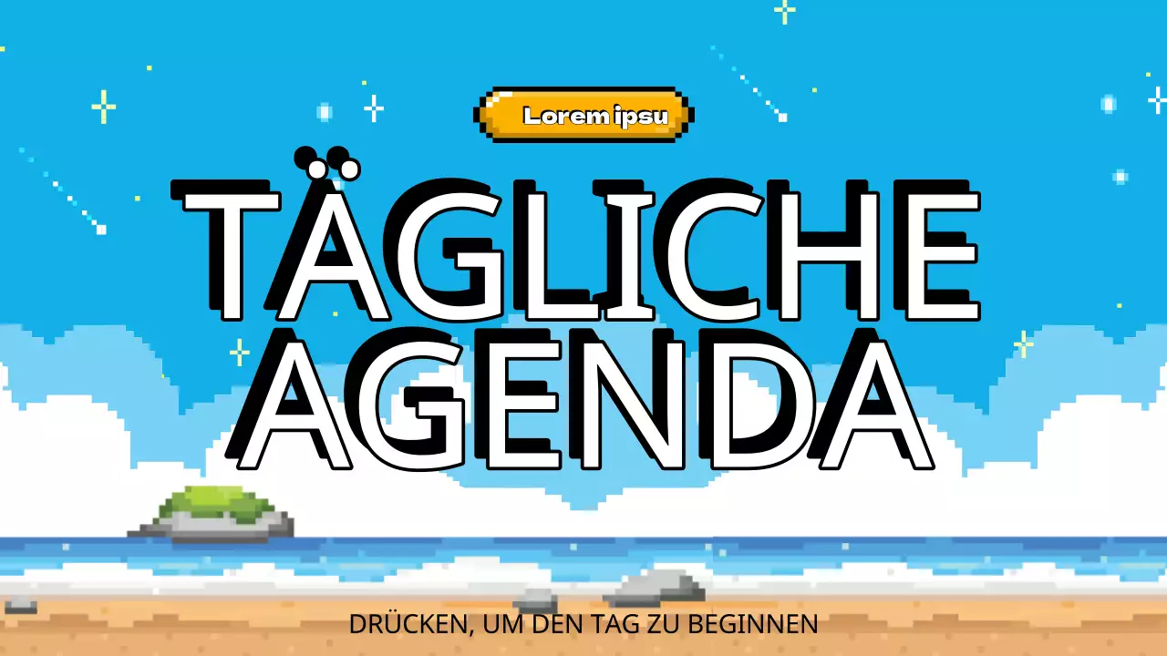 Himmelblau Gelb Animation Klasse Agenda Plan