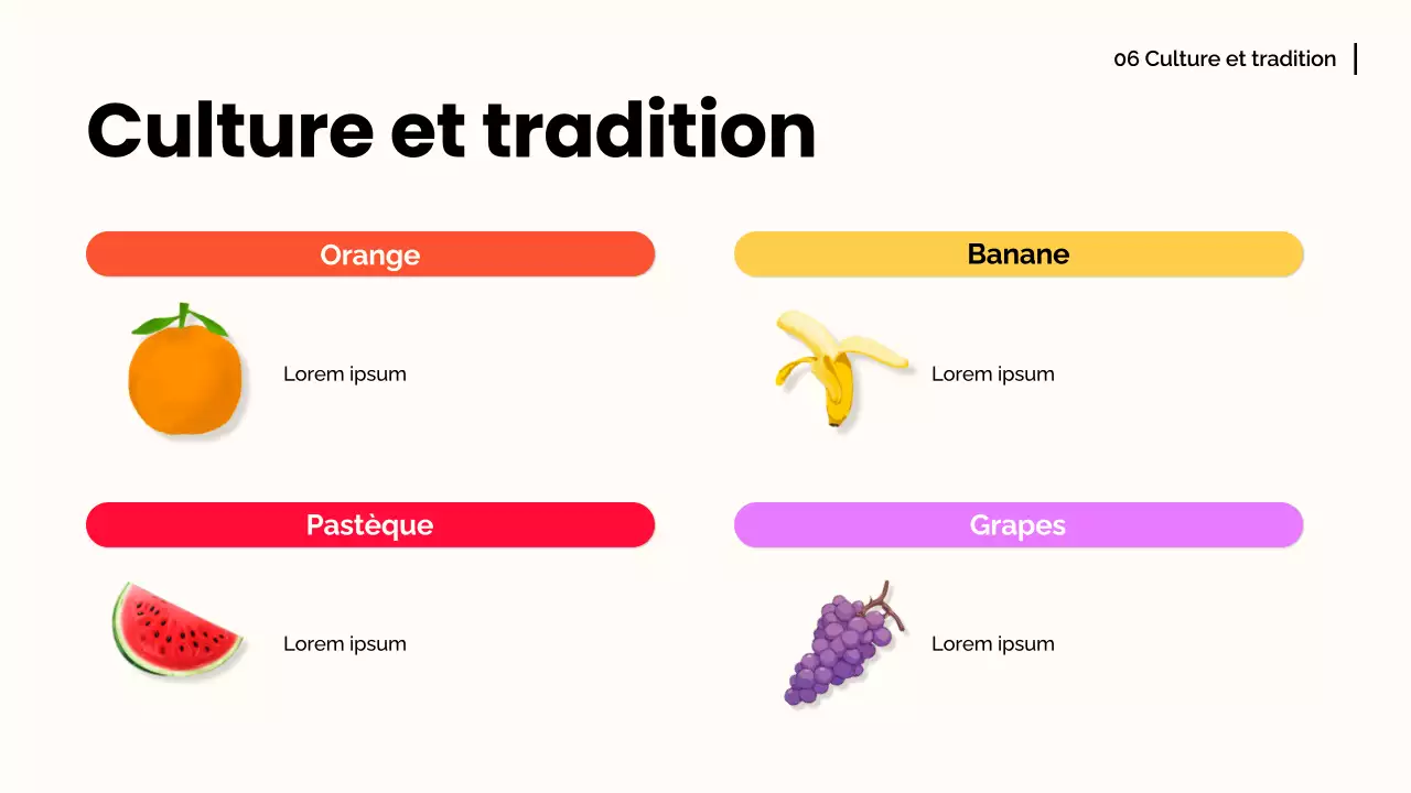 Orange blanche Matériel de conférence moderne sur les fruits