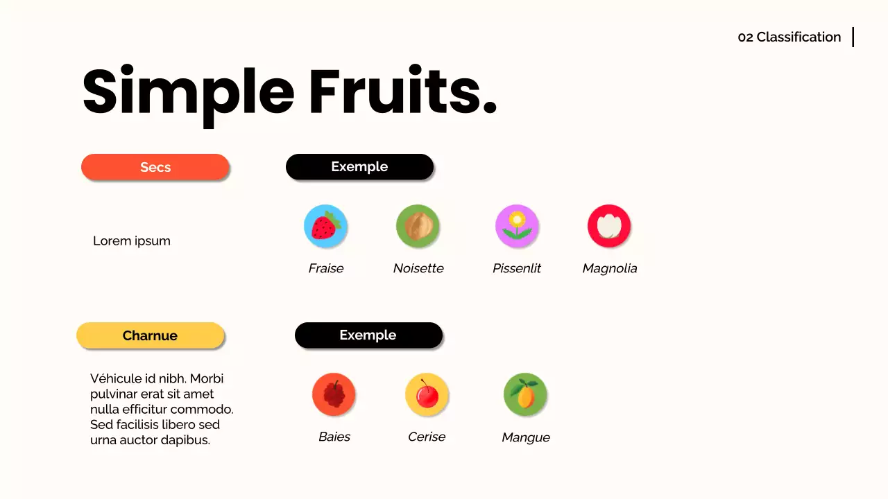 Orange blanche Matériel de conférence moderne sur les fruits