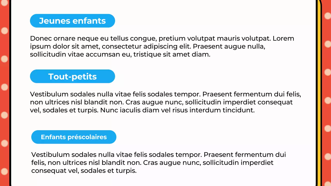 Publicité pour la garderie Sky Blue Orange Animation