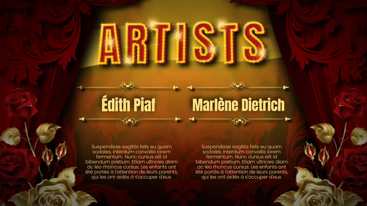 Rouge Noir Flashy Cabaret Lecture Material