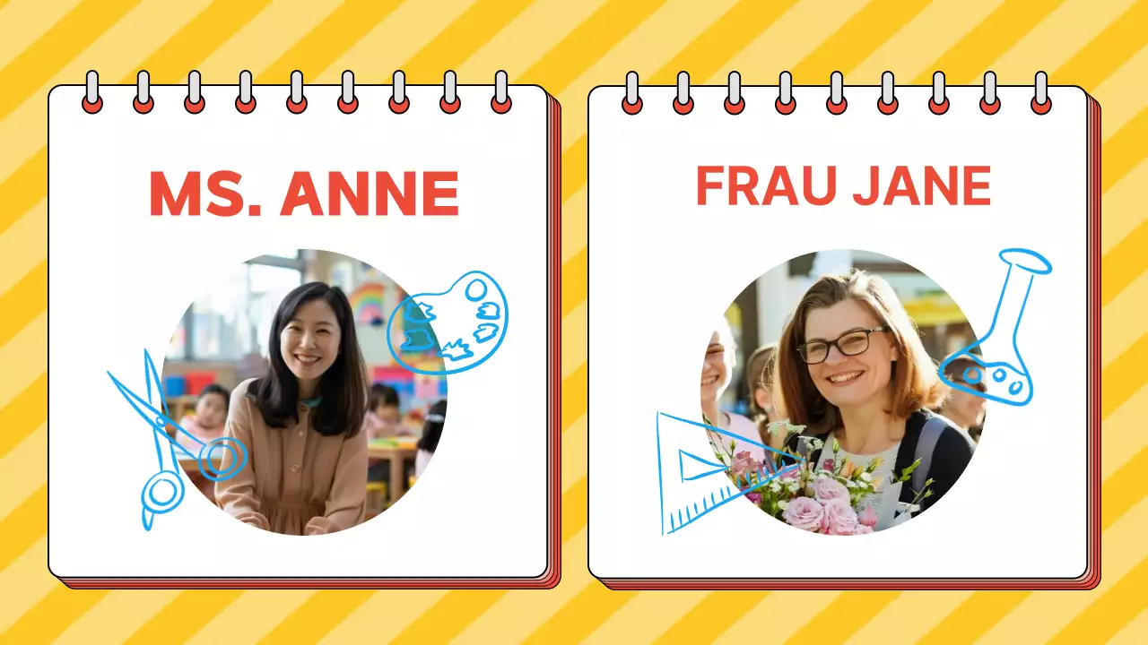 Sky Blue Orange Animation Kindertagesstätte Werbung