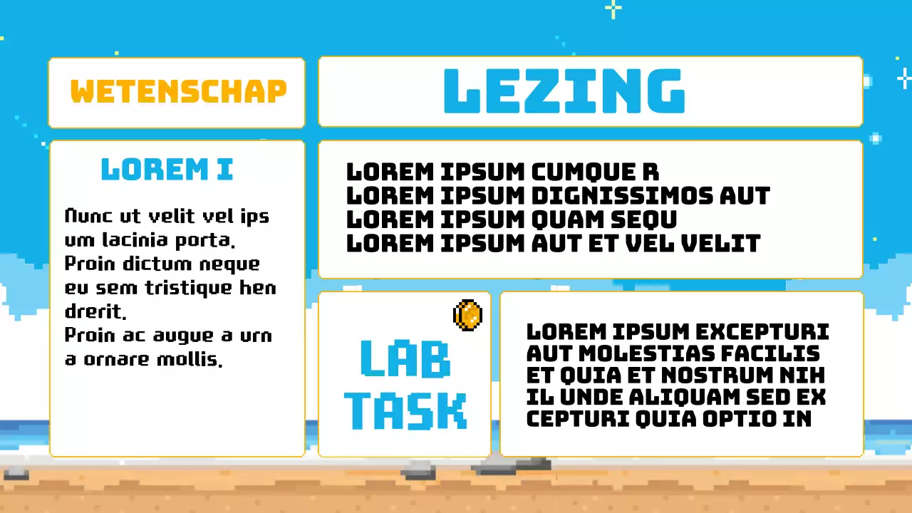 Hemelsblauw Geel Animatie Klassenagenda