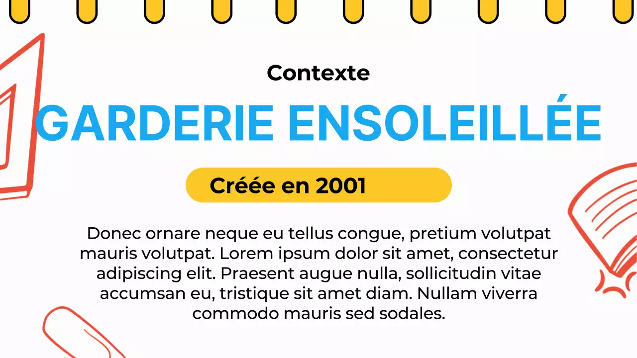 Publicité pour la garderie Sky Blue Orange Animation