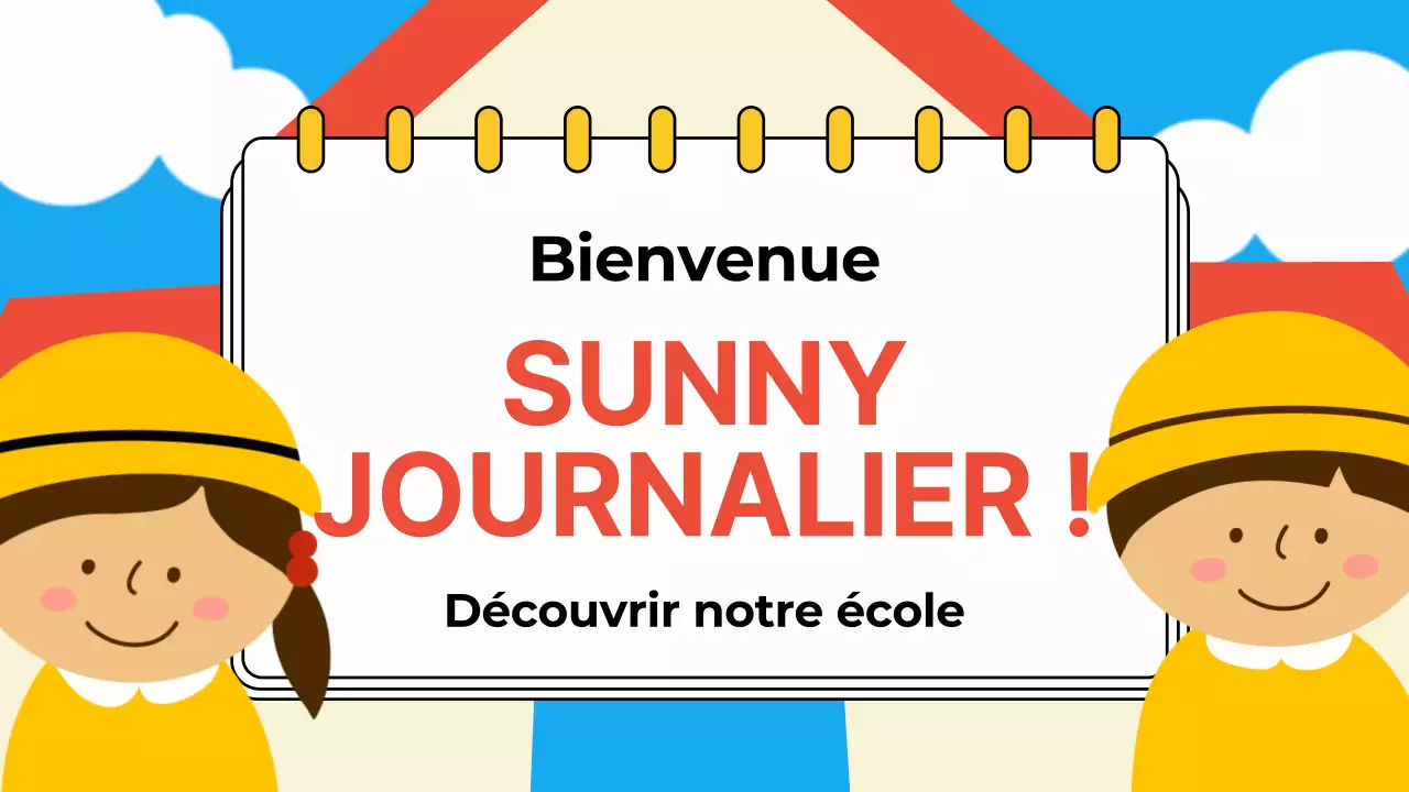 Publicité pour la garderie Sky Blue Orange Animation