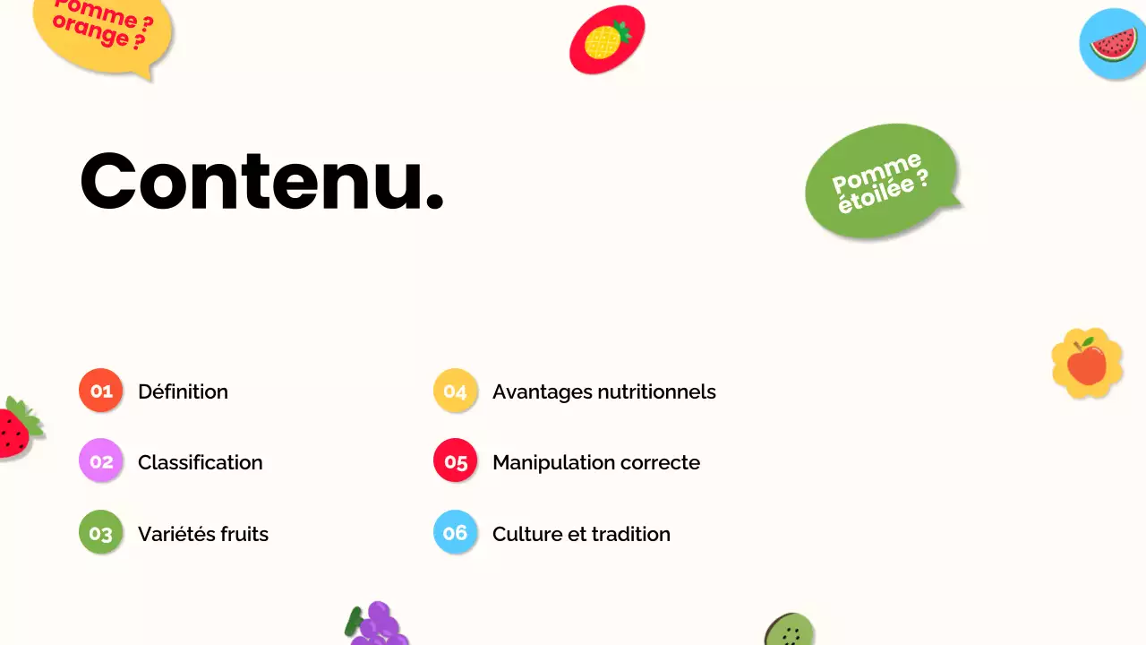 Orange blanche Matériel de conférence moderne sur les fruits