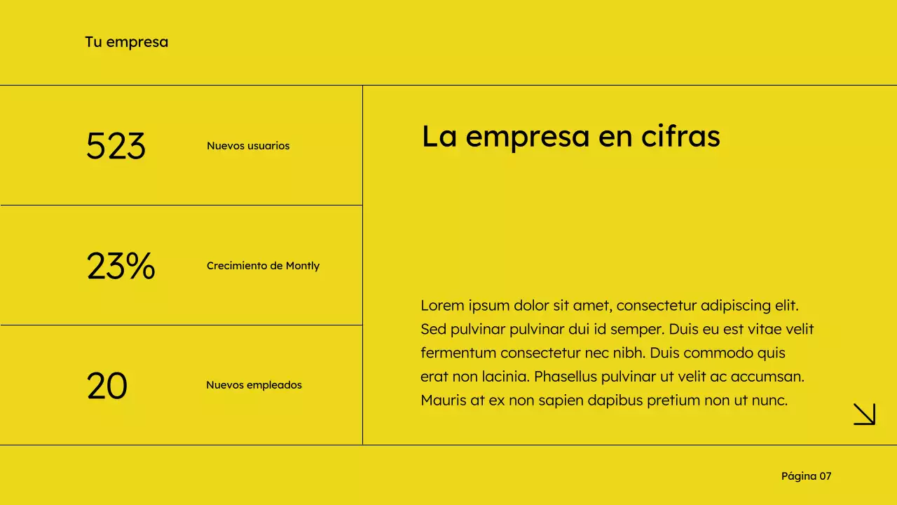 Baraja de ventas simple en amarillo y negro Propuesta de marketing