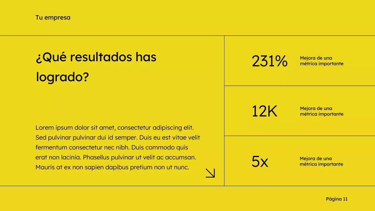 Baraja de ventas simple en amarillo y negro Propuesta de marketing