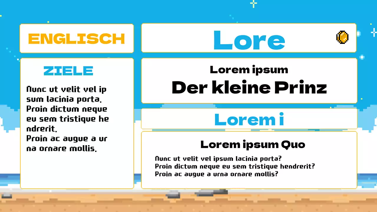 Himmelblau Gelb Animation Klasse Agenda Plan