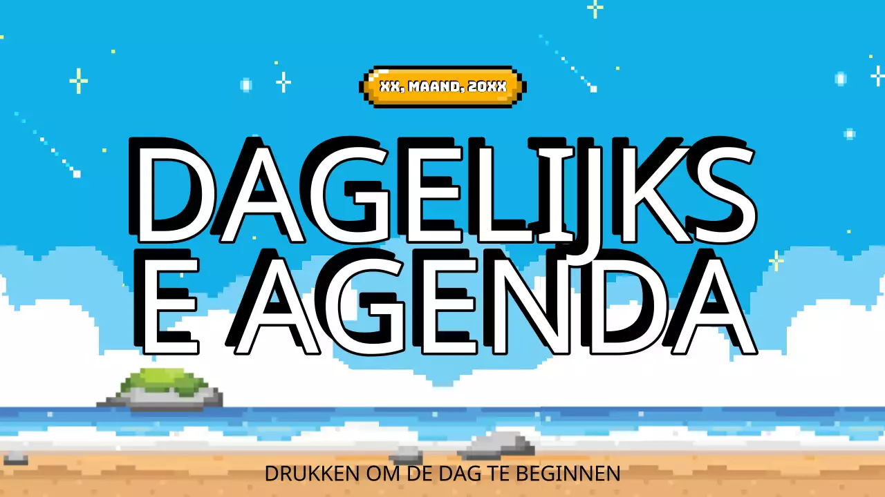 Hemelsblauw Geel Animatie Klassenagenda