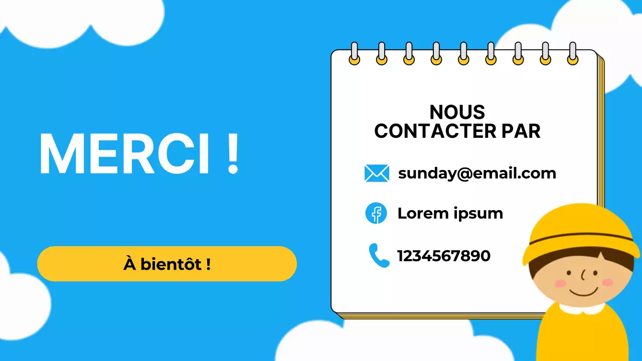 Publicité pour la garderie Sky Blue Orange Animation