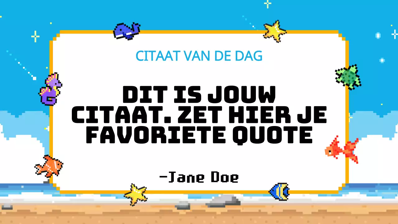 Hemelsblauw Geel Animatie Klassenagenda