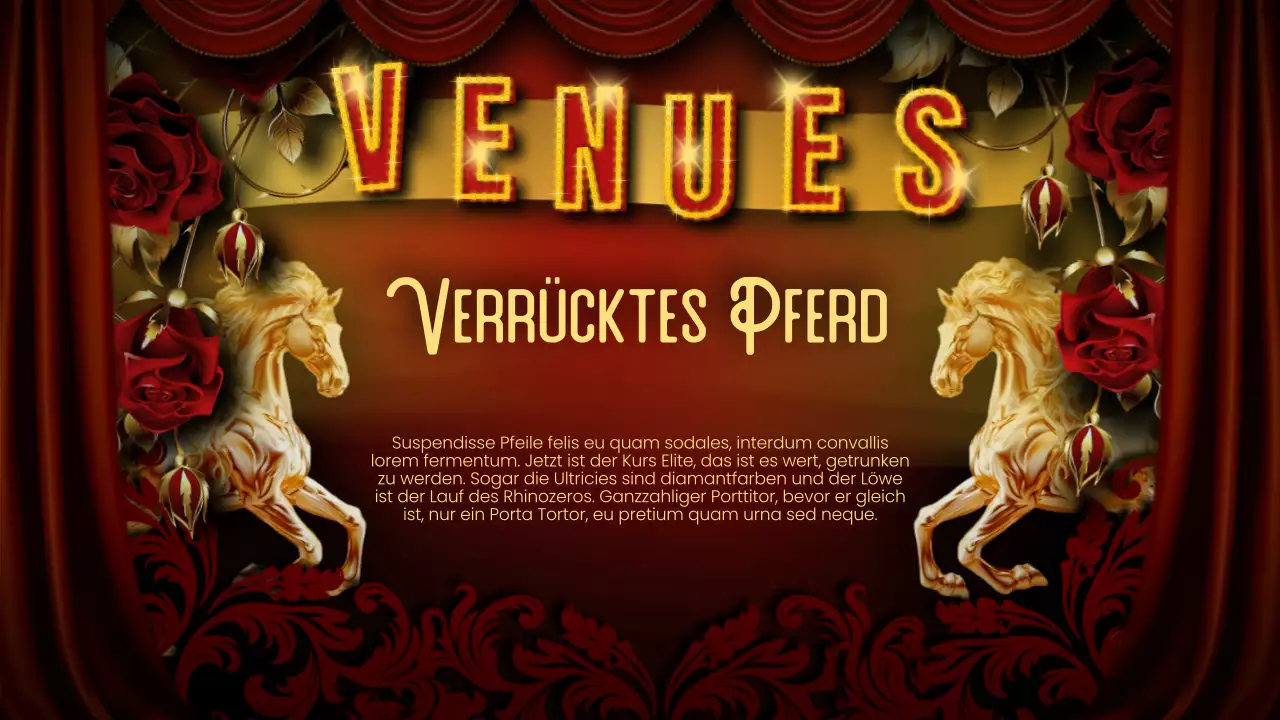 Rot Schwarz Auffällig Kabarett Vortragsmaterial