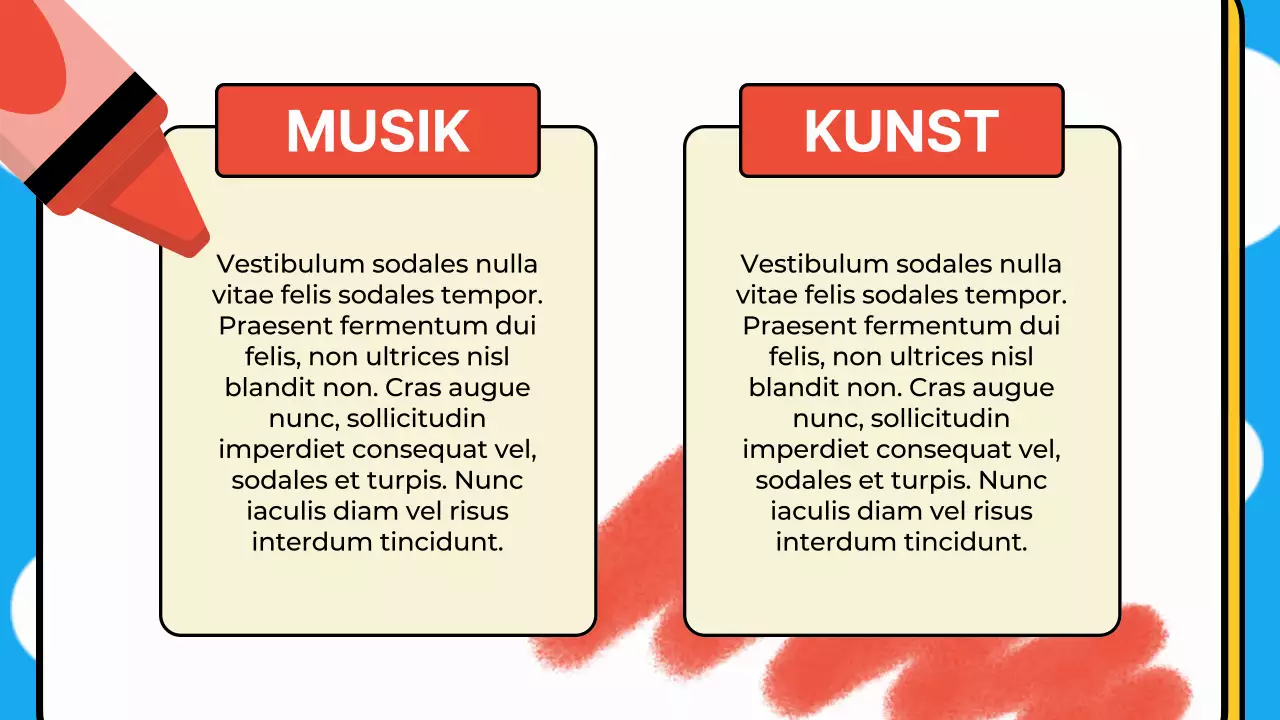 Sky Blue Orange Animation Kindertagesstätte Werbung