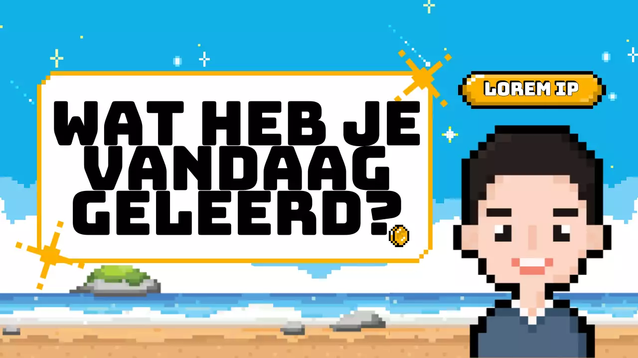 Hemelsblauw Geel Animatie Klassenagenda