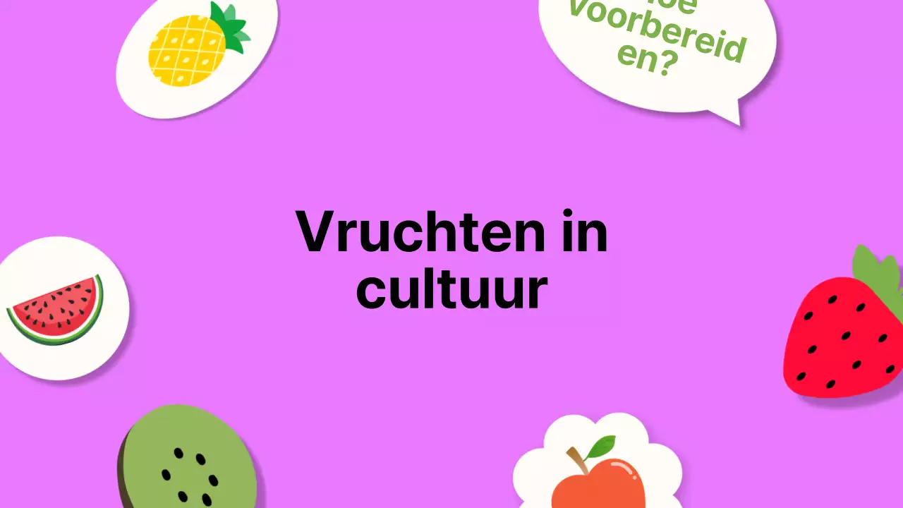 Wit Oranje Modern Fruit Lezingmateriaal