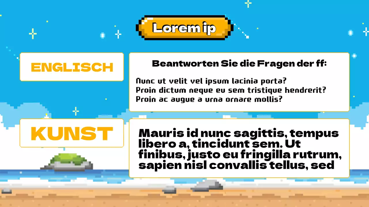 Himmelblau Gelb Animation Klasse Agenda Plan