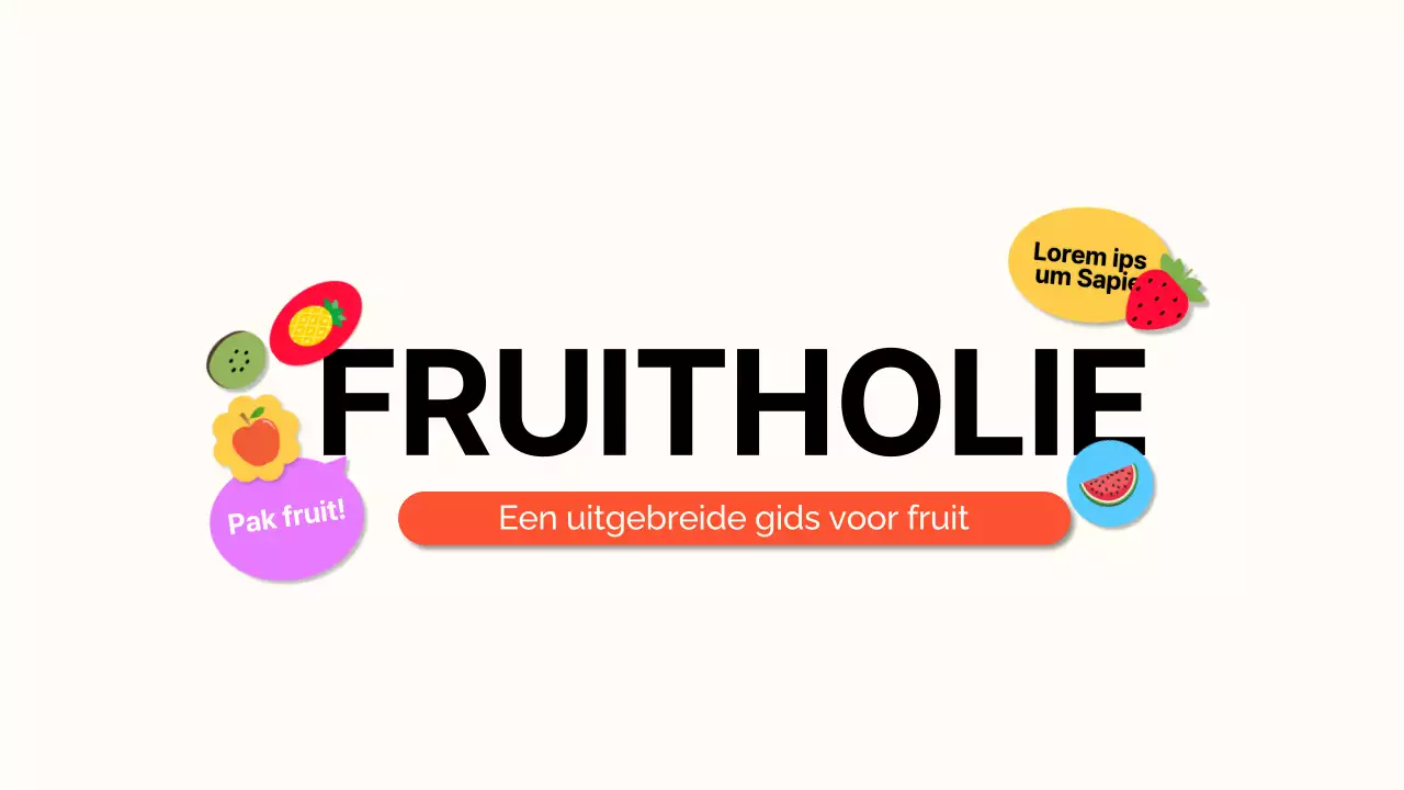 Wit Oranje Modern Fruit Lezingmateriaal