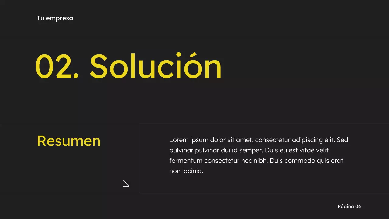 Baraja de ventas simple en amarillo y negro Propuesta de marketing