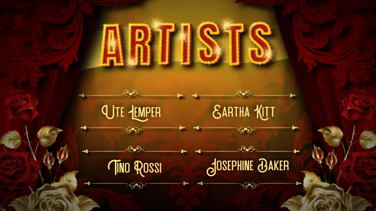 Rouge Noir Flashy Cabaret Lecture Material