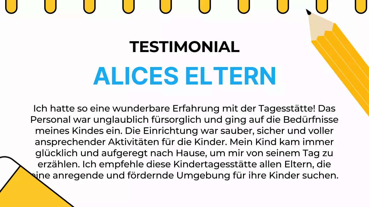 Sky Blue Orange Animation Kindertagesstätte Werbung