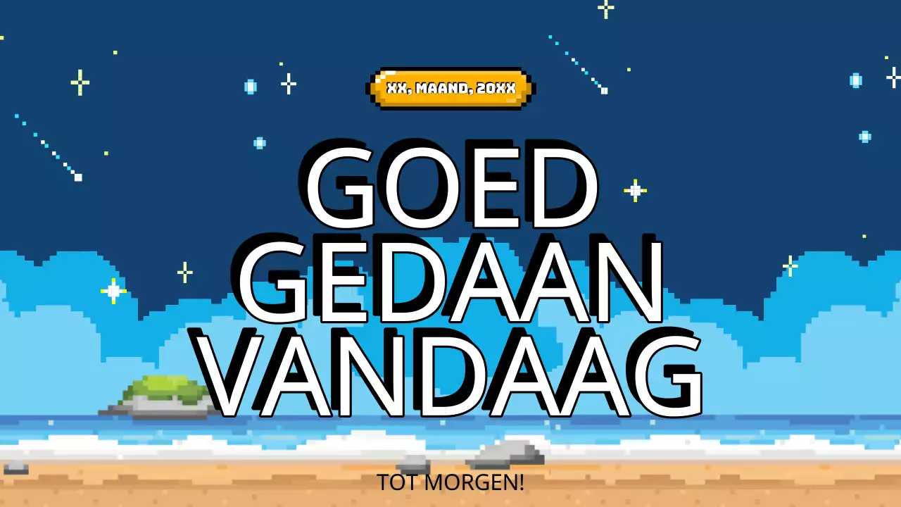 Hemelsblauw Geel Animatie Klassenagenda