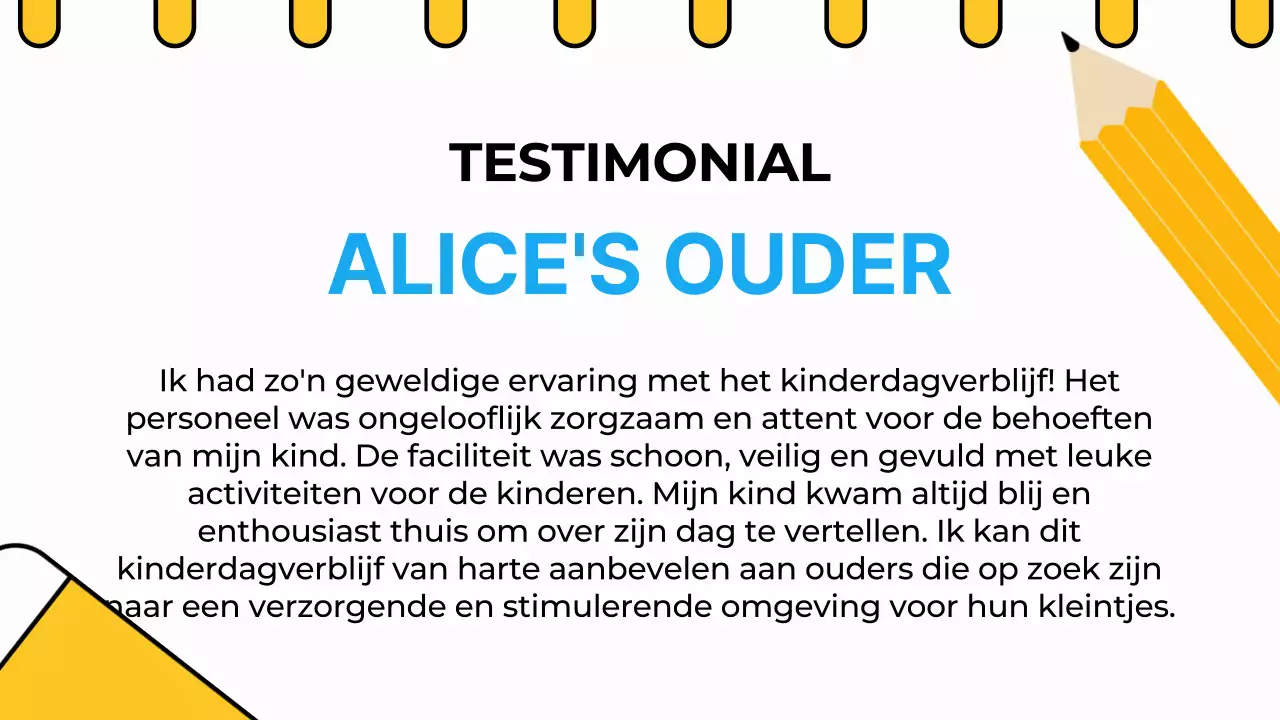 Hemelsblauw Oranje Animatie Kinderopvang Publiciteit