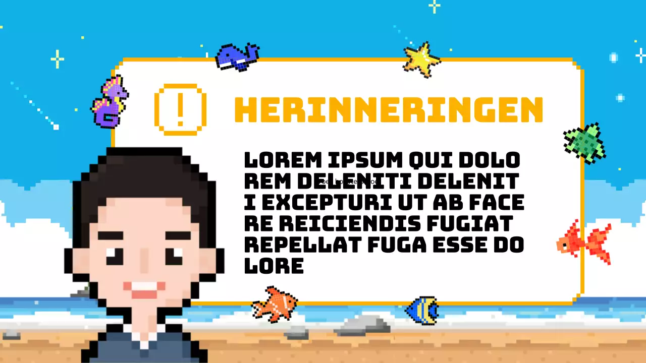 Hemelsblauw Geel Animatie Klassenagenda