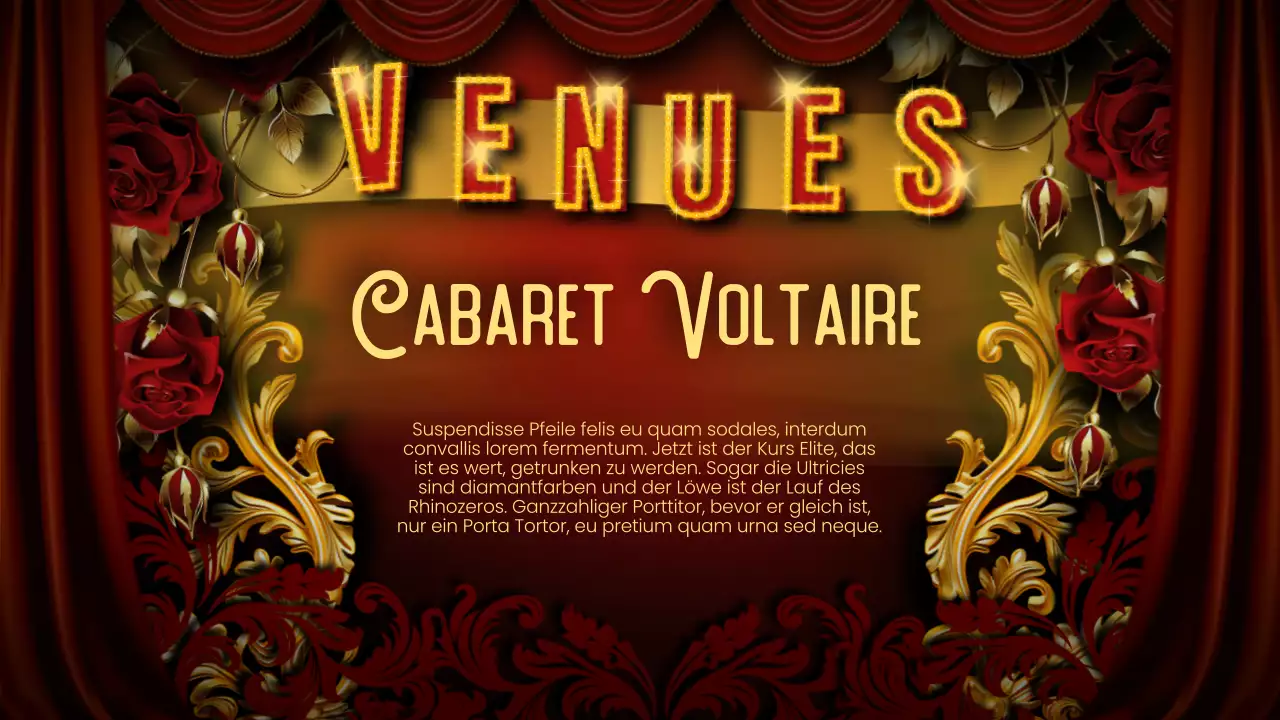 Rot Schwarz Auffällig Kabarett Vortragsmaterial