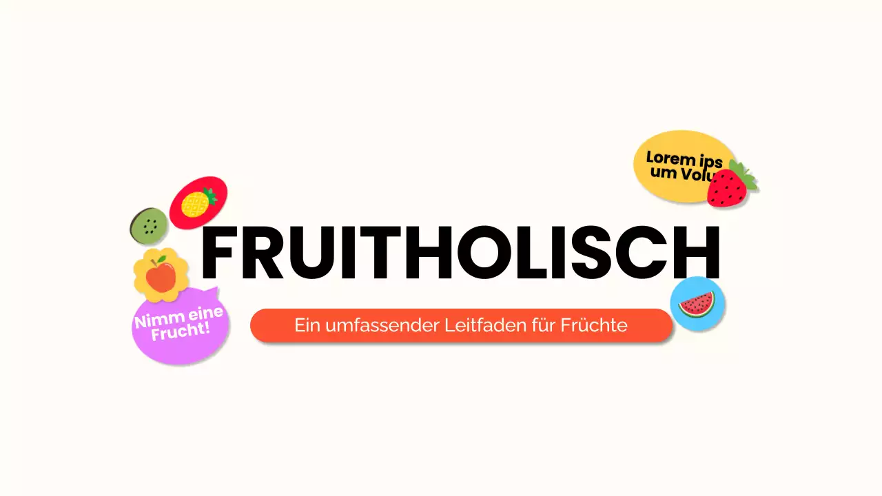 Weiß Orange Modernes Obst Vortragsmaterial