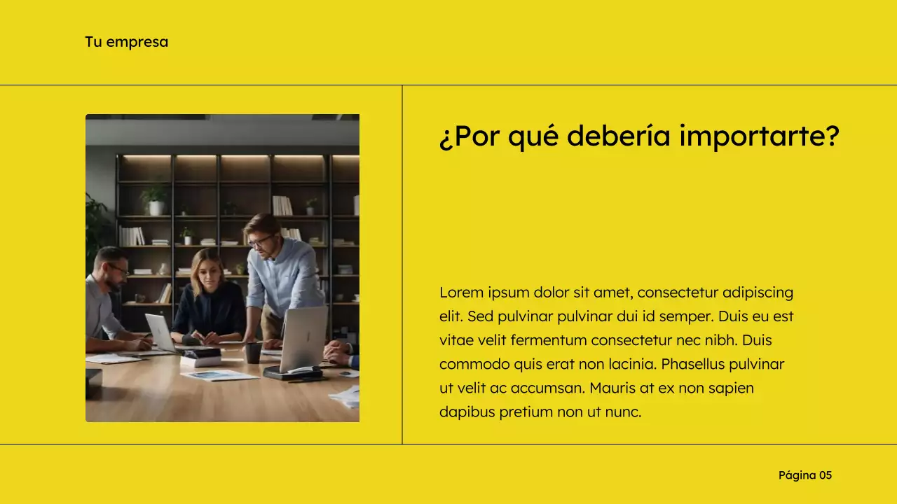 Baraja de ventas simple en amarillo y negro Propuesta de marketing